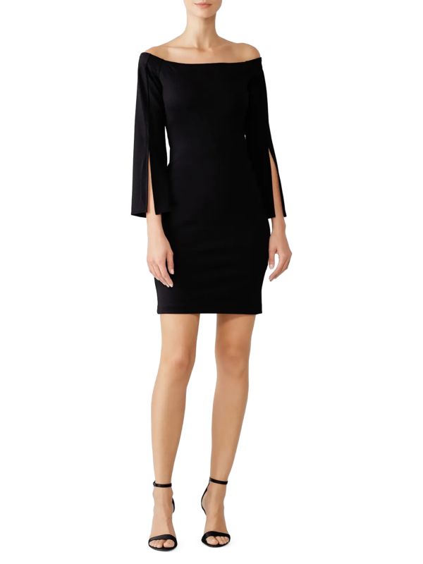 Amanda Uprichard Slit Sleeve Sheath Dress